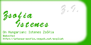 zsofia istenes business card