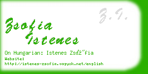 zsofia istenes business card